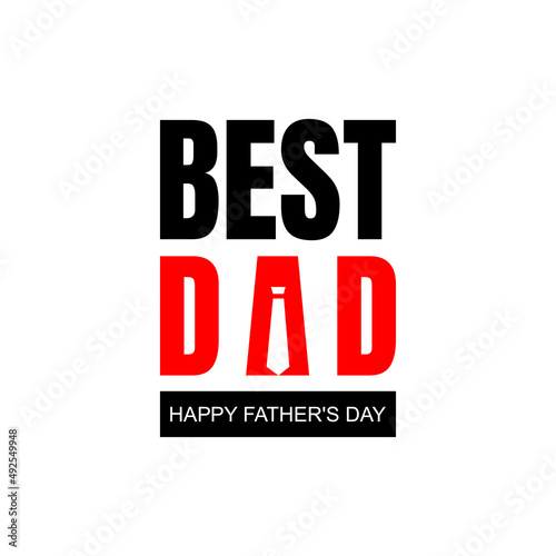 Best dad title text illustration