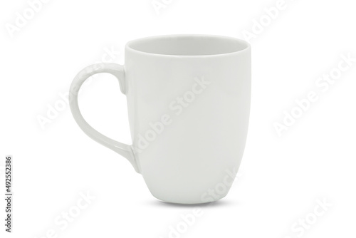 White coffee cup or coffee mug isolated on white background with clipping path.