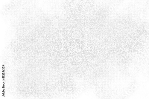 White And Grey Halftone Dotted Background. Abstract Square Dots Pattern. Silver Explosion Of Confetti. Digitally Generated Image. Vector Illustration, Eps 10.  