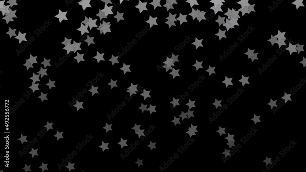 Black background with falling white stars. Simple high definition animation with objects falling in a perfect, seamless loop. Black background with falling white stars. Simple high definition animation with objects falling in a perfect, seamless loop.