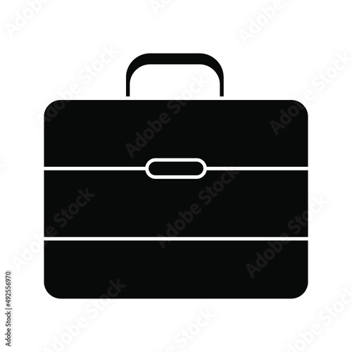 Briefcase icon, for graphic and web design color edtable photo