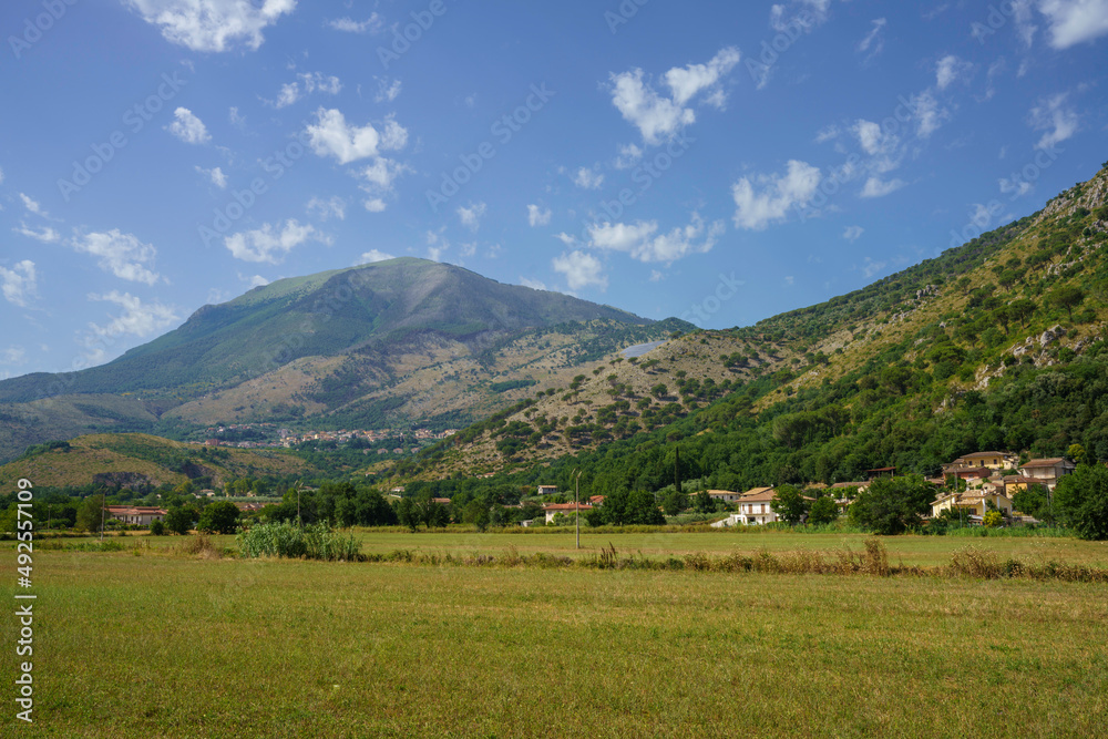Summer landscape in Frosinone province near Cassino, Lazio, Italy