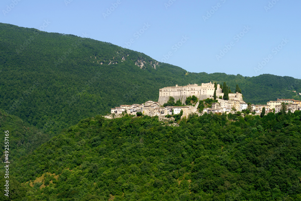 Rocca Sinibalda, old town in Lazio, Italy