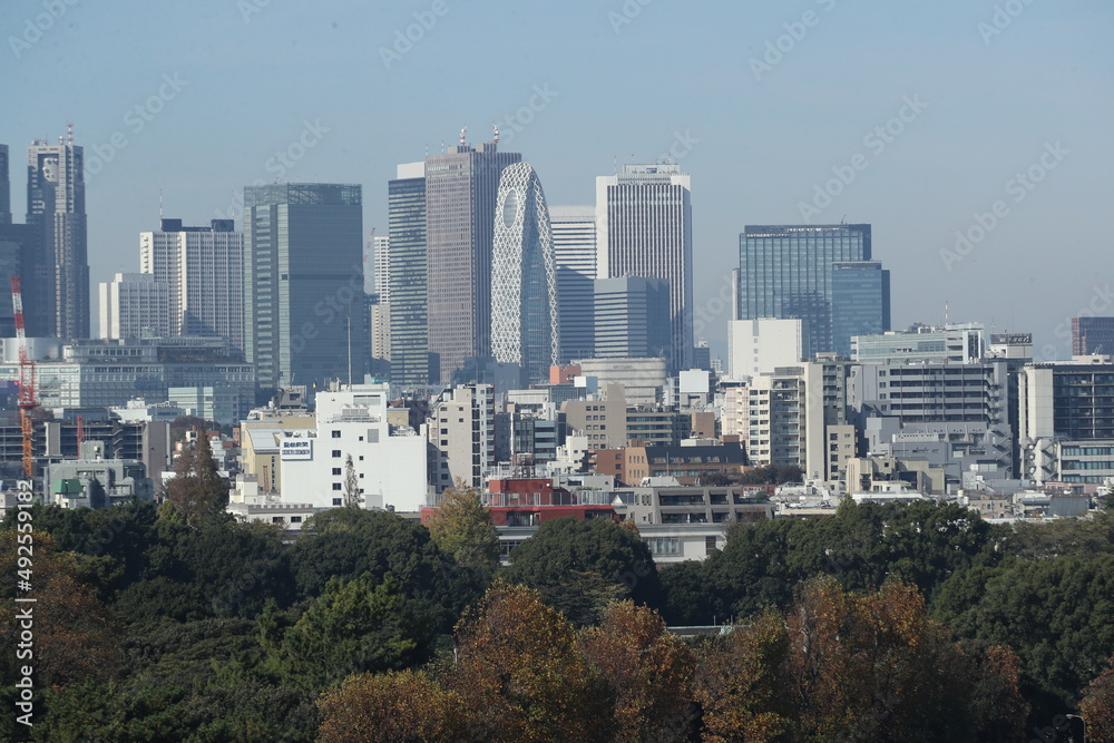 les batiments de la  ville de  Tokyo 