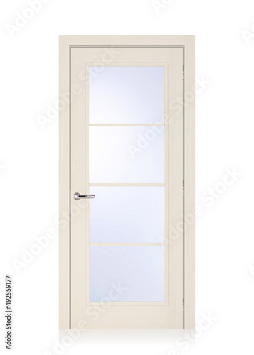 Fototapeta Naklejka Na Ścianę i Meble -  interior door, beautiful canvas, expensive fittings, made of natural veneer, door fittings