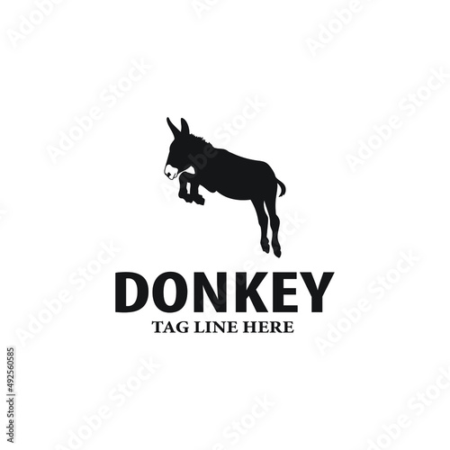 simple cute donkey logo rustic