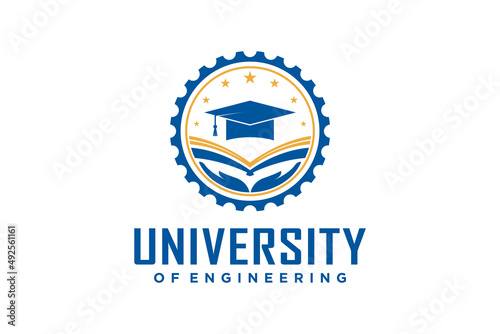 University School Science Faculty Emblem Badge Logo design inspiration
