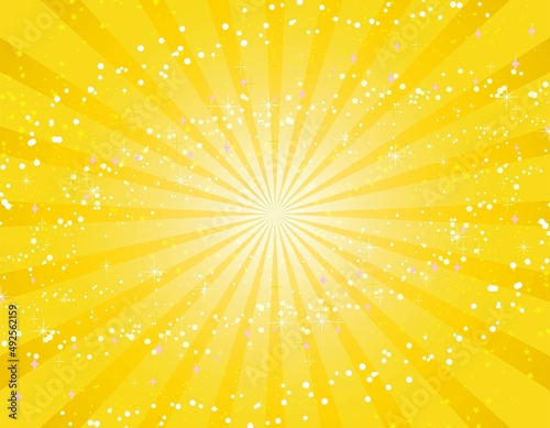 星屑　星　集中線　背景　壁紙　黄色　金色