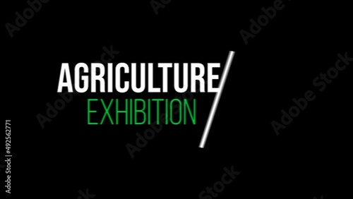 Agriculture exhibition animated invitation template. Can be used for farm animals business, conference and events.