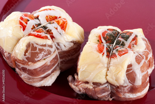 paupiette de veau, lard et fromage