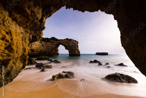 Atardecer. Arco de Albandeira. Cueva7 photo