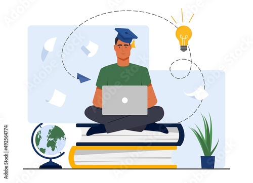 Distance education concept