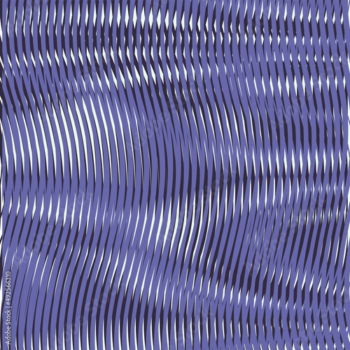 Calm very peri concave convex linear texture with optical illusion in trendy color of the year. Modern background for web design, business card, mobile apps, poster, site banner, package.