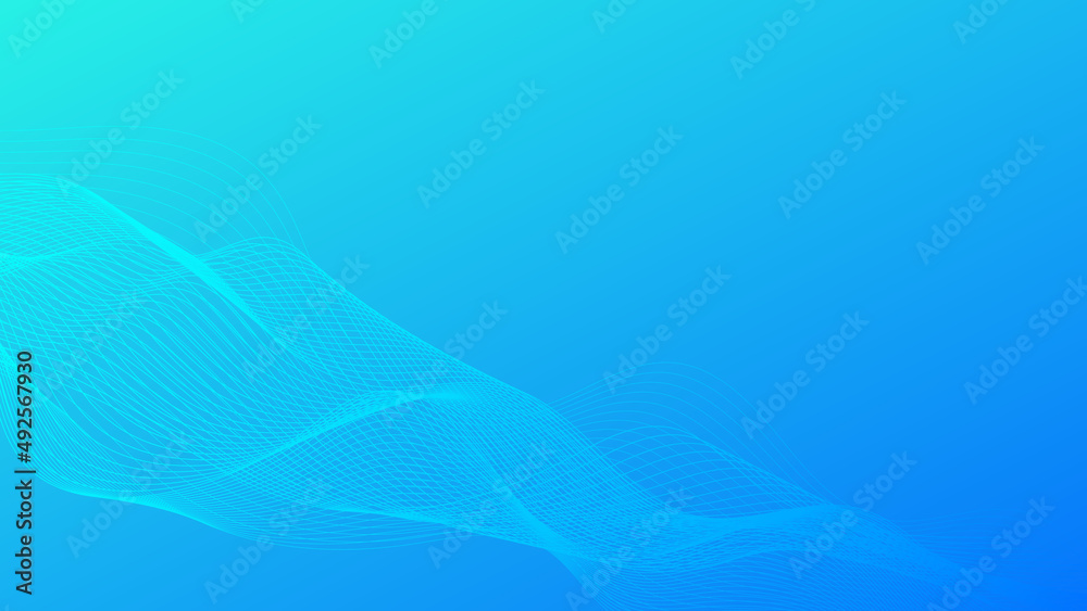 Fototapeta premium abstract futuristic line and geometric shape on blue gradient color background for modern creative graphic design