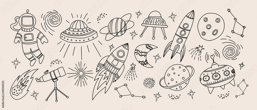 Space and cosmo elements collection. Space and cosmo elements collection.