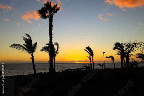The "Anfi del mar" Beach in Sunset, Gran Canaria - Spain