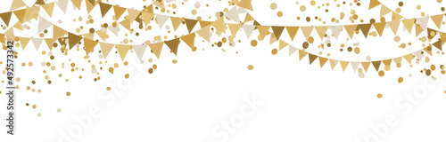 seamless colored confetti and garlands party background