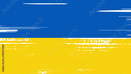 Ukraine background with brush concept