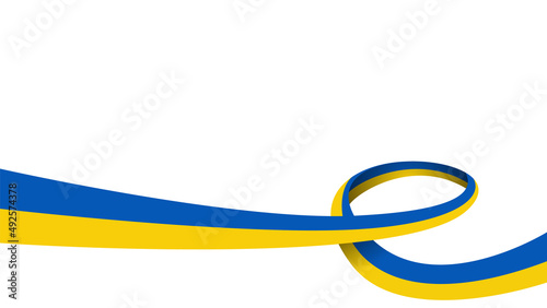 ribbon with colors of Ukrainian flag. War in Ukraine concept