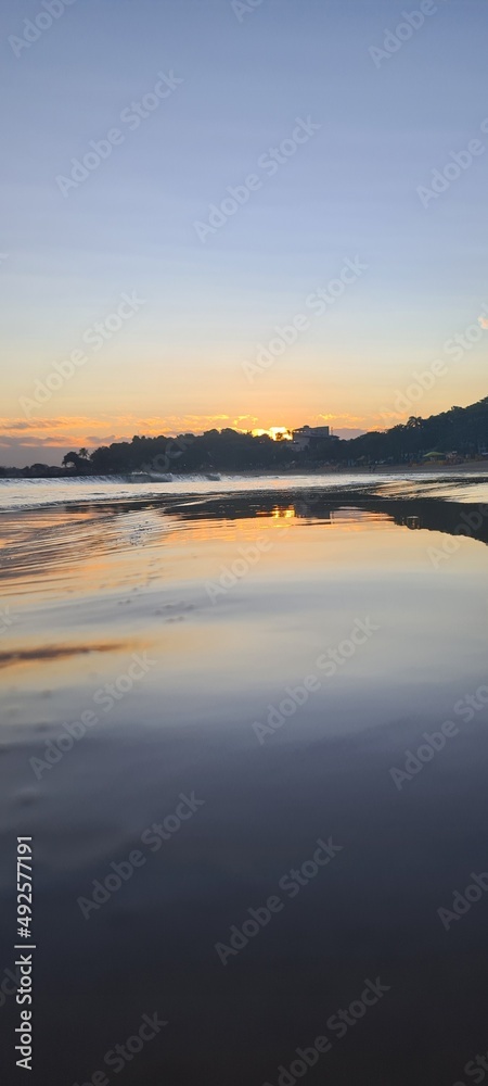 Fototapeta premium sunset over the lake