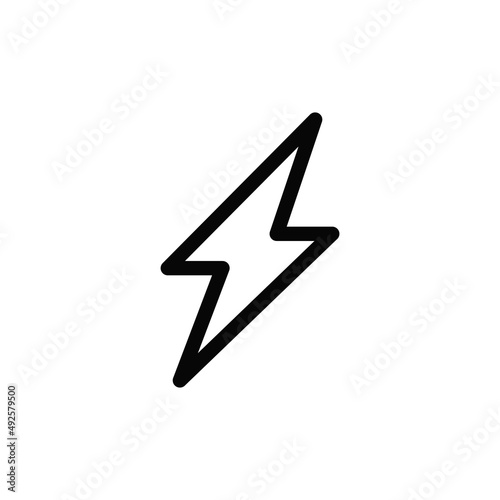Flash icon vector. Thunder sign