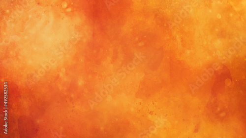 Grunge orange background with Orange paper texture Watercolor pastel background hand painted. aquarelle colorful stains on paper. cement orange background frame cement hot design.