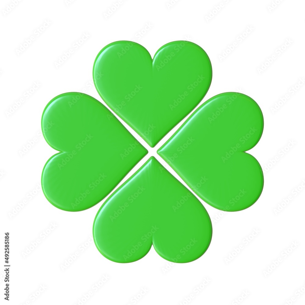 Four green hearts forming 4 leaves clover. St.Patrick 's Day. 3d rendering 3d illustration Four green hearts forming 4 leaves clover. St.Patrick 's Day. 3d rendering 3d illustration