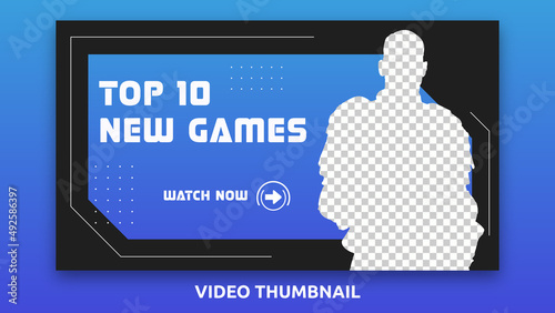 gaming video thumbnail template