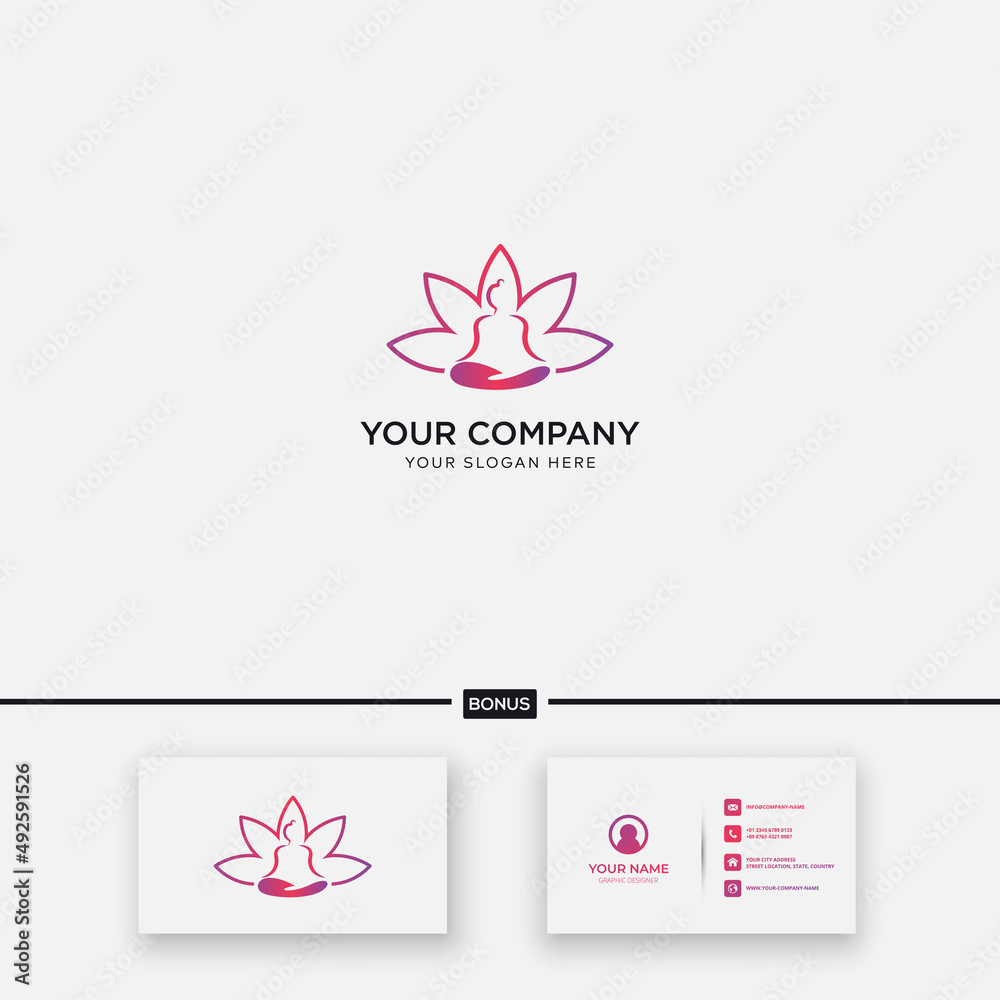 line lotus flower sport yoga logo design modern line lotus flower sport yoga logo design modern
