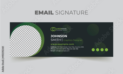 Corporate modern email signature template design