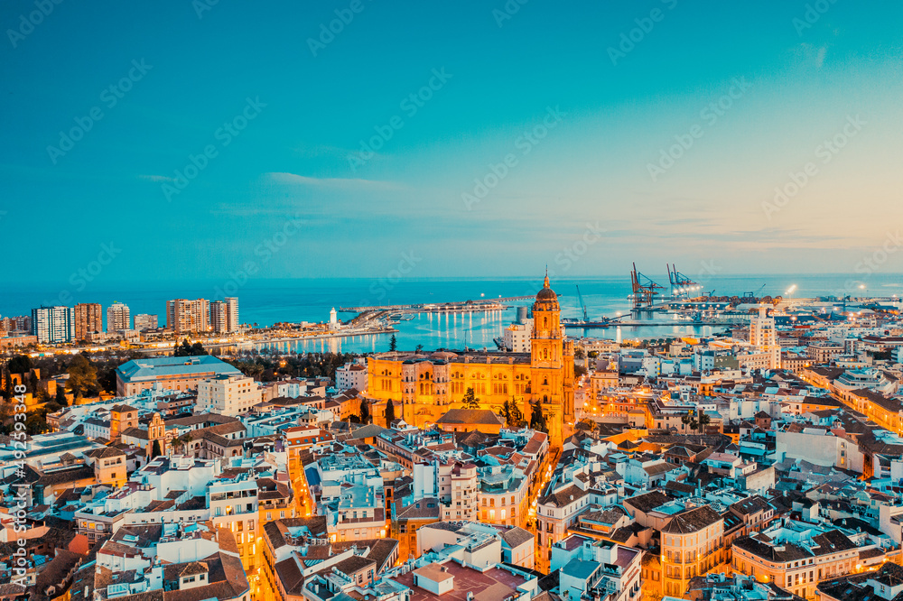 Málaga Spanien aus der Luft