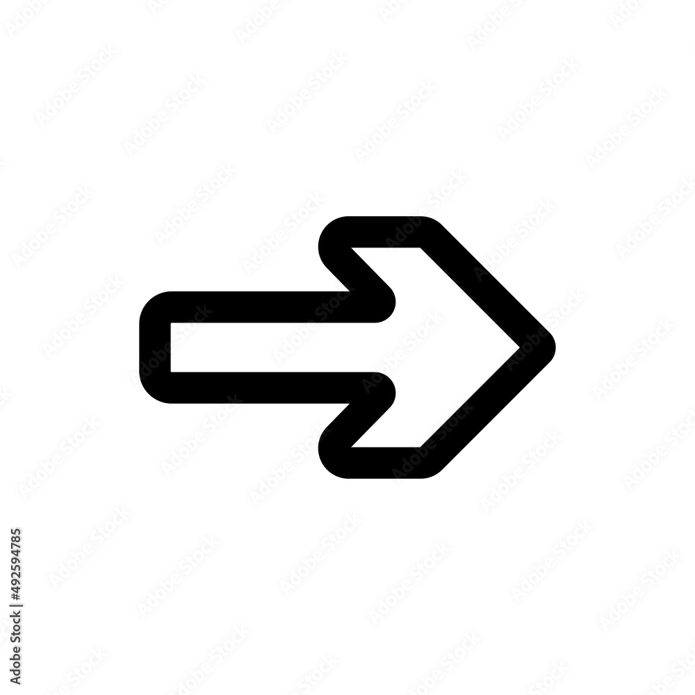 Arrow icon in trendy flat style isolated on white background. Arrow symbol for your website design, logo, app, UI. Vector illustration Arrow icon in trendy flat style isolated on white background. Arrow symbol for your website design, logo, app, UI. Vector illustration