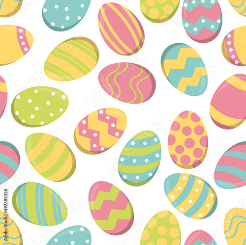 seamless painted easter eggs background