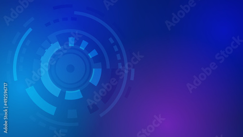 Abstract Digital circle technology background.