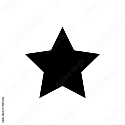 Black star icon on a white background