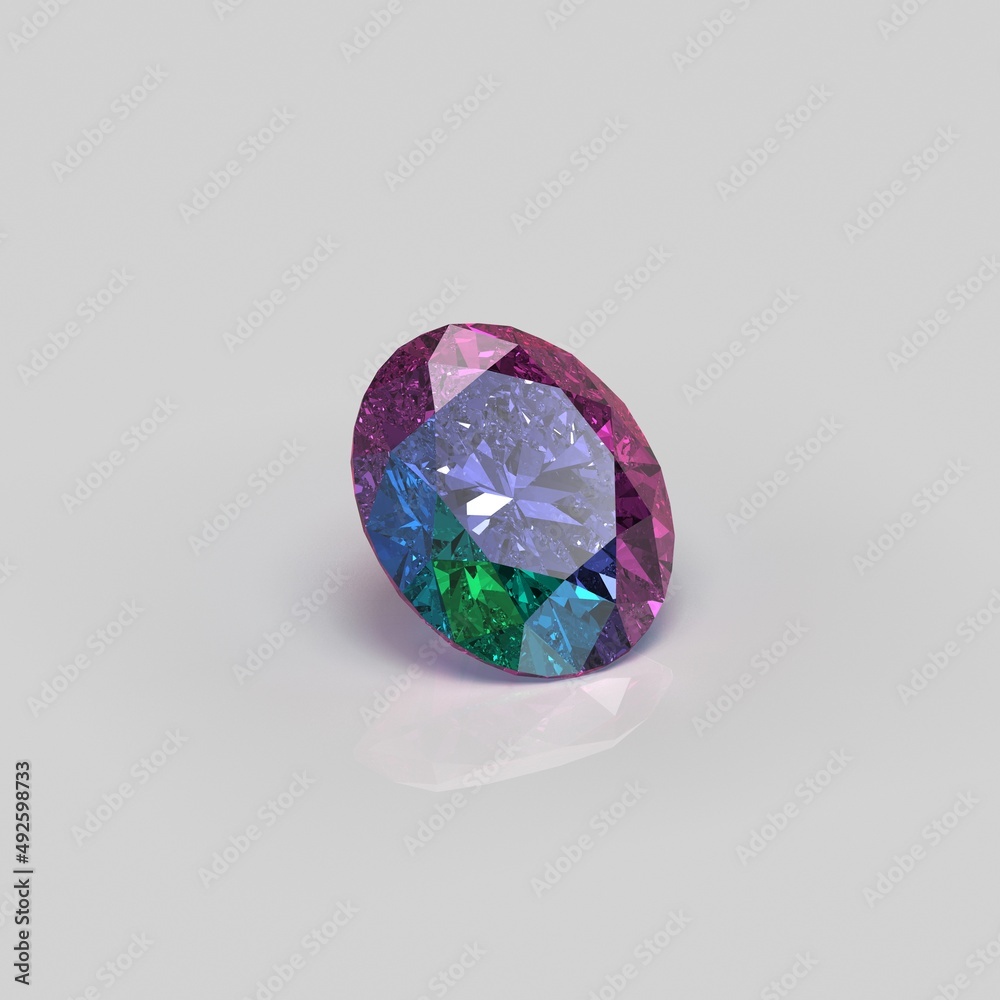 alexandrite gemstone oval 3D render alexandrite gemstone oval 3D render
