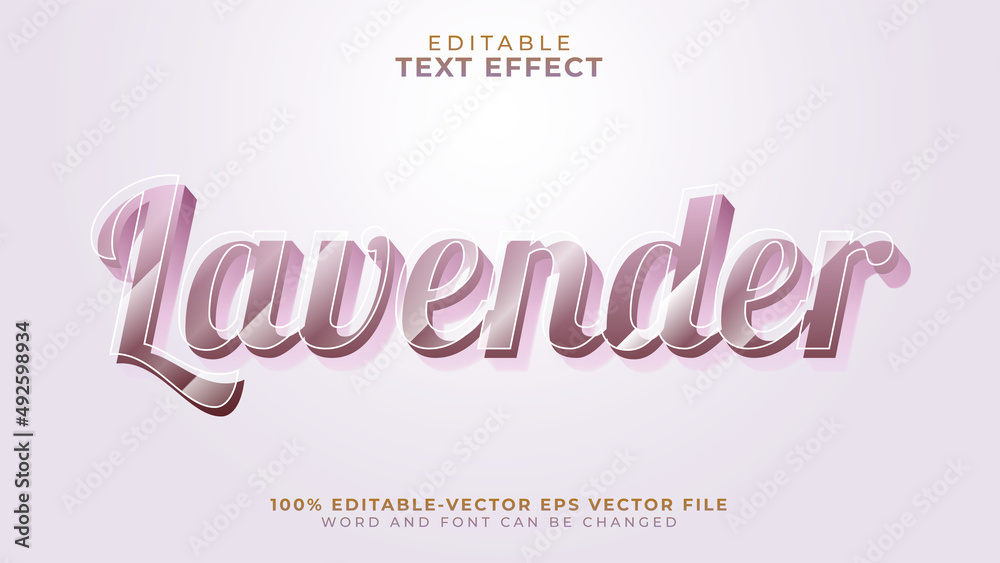 Lavender glass editable text effect Lavender glass editable text effect