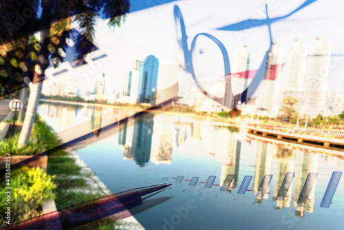 Wallpaper Mural Financial accounting of profit summary graphs analysis. The business plan at the meeting and analyze financial numbers to view the performance of the company. Torontodigital.ca