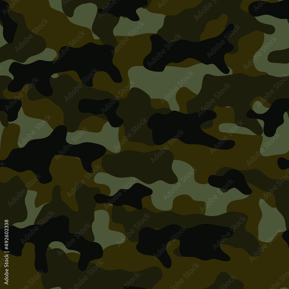 Fototapeta premium Hunting camouflage. Forest print for uniforms.