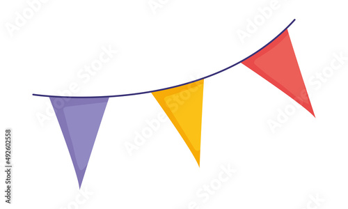 colorful pennants icon