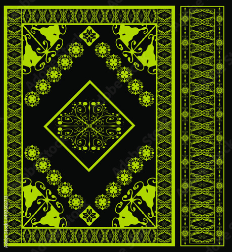 Islamic book cover border design and holy al quran 
