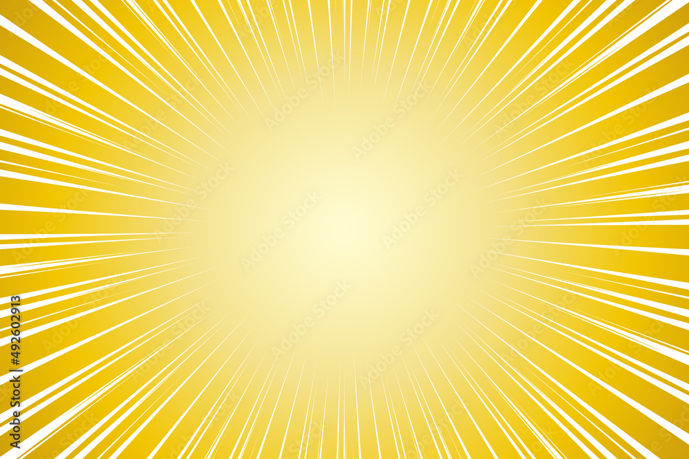 ゴールドの背景に白の集中線 Stock Vector Adobe Stock