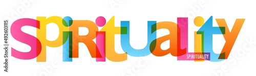 SPIRITUALITY colorful vector typography banner