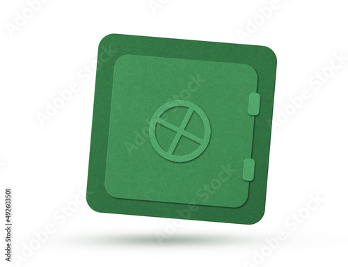 Paper cut safe box icon
