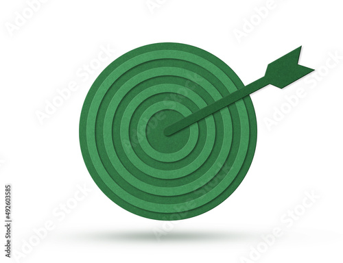 Paper cut target with arrow icon