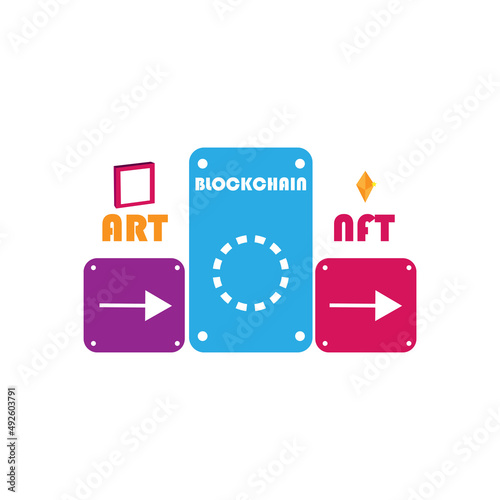 Isolated art animated ntf color art digital ilustration vector