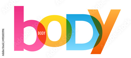 BODY colorful vector typography banner