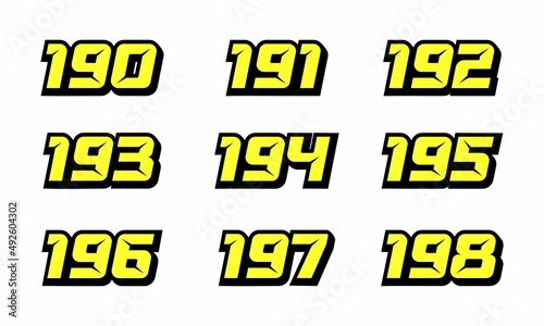 Racing number logo design