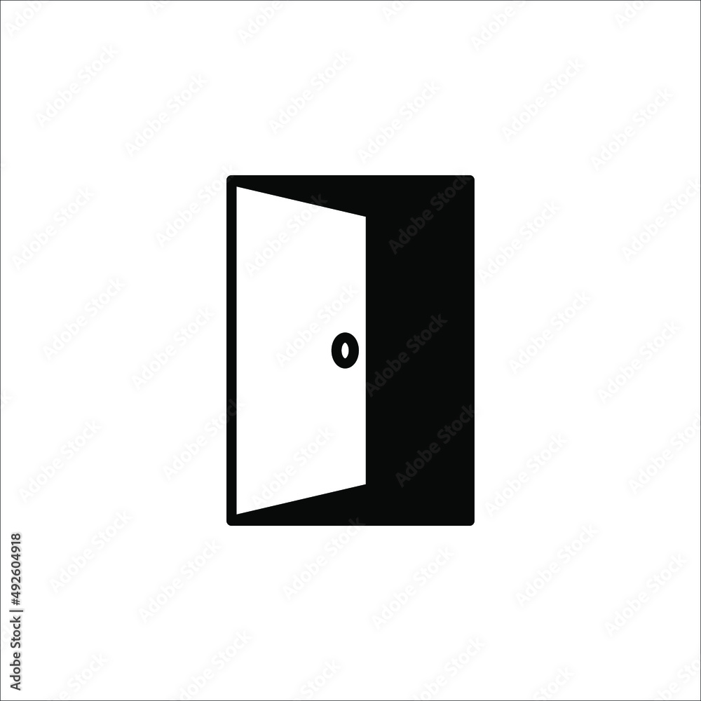 Door Icon in trendy flat style isolated on grey background. Open door symbol for your web site design, logo, app, UI. Vector illustration, EPS10. Door Icon in trendy flat style isolated on grey background. Open door symbol for your web site design, logo, app, UI. Vector illustration, EPS10.