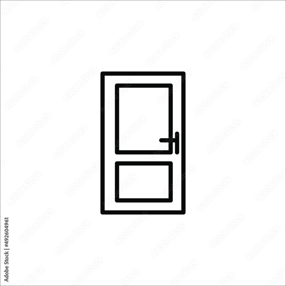 Door Icon in trendy flat style isolated on grey background. Open door symbol for your web site design, logo, app, UI. Vector illustration, EPS10. Door Icon in trendy flat style isolated on grey background. Open door symbol for your web site design, logo, app, UI. Vector illustration, EPS10.